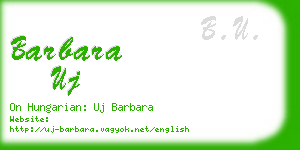 barbara uj business card